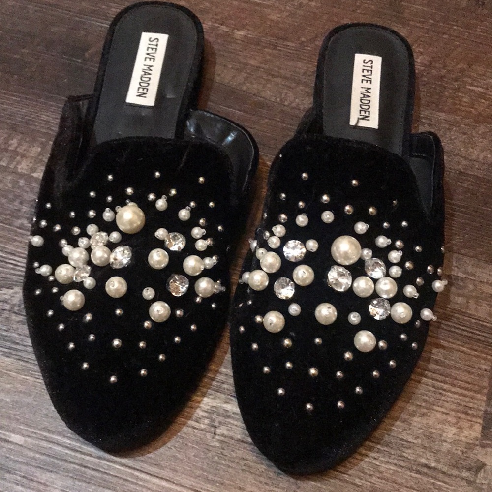 Steve Madden Jeweled Mules